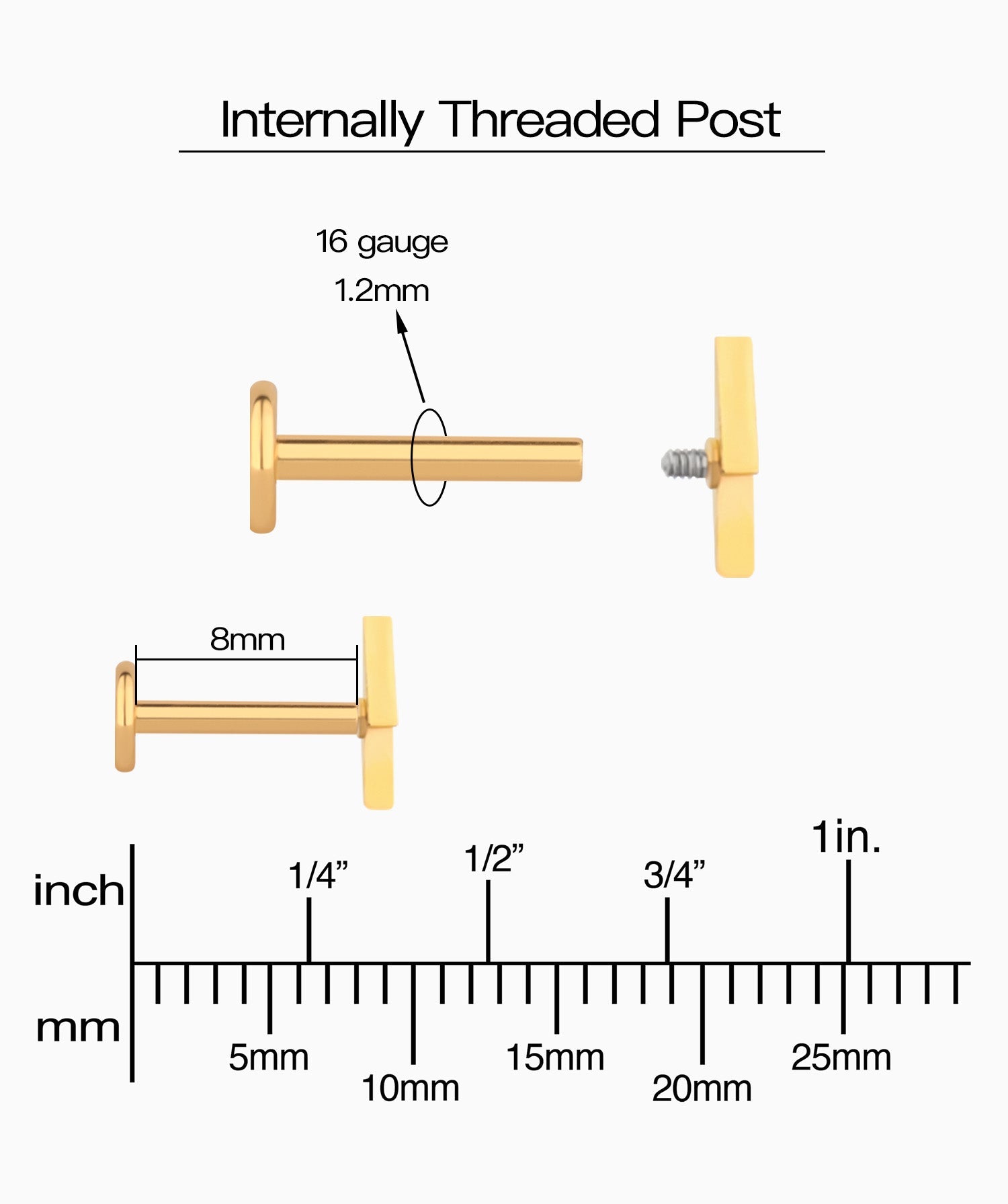 Cool Lightning Flatback Stud - OumoJewelry