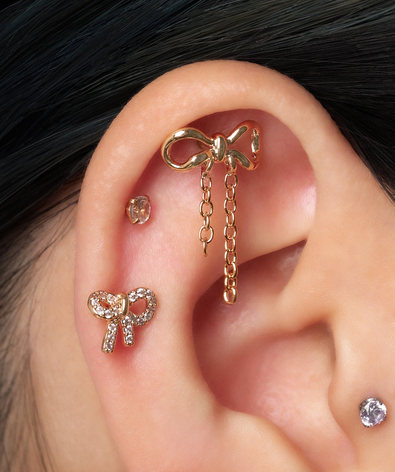 Sweet Bow Chain Drop - OumoJewelry