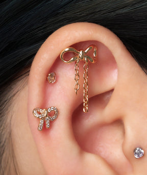 Sweet Bow Chain Drop - OumoJewelry