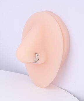 Shiny Double Layer Clicker Hoop - OumoJewelry