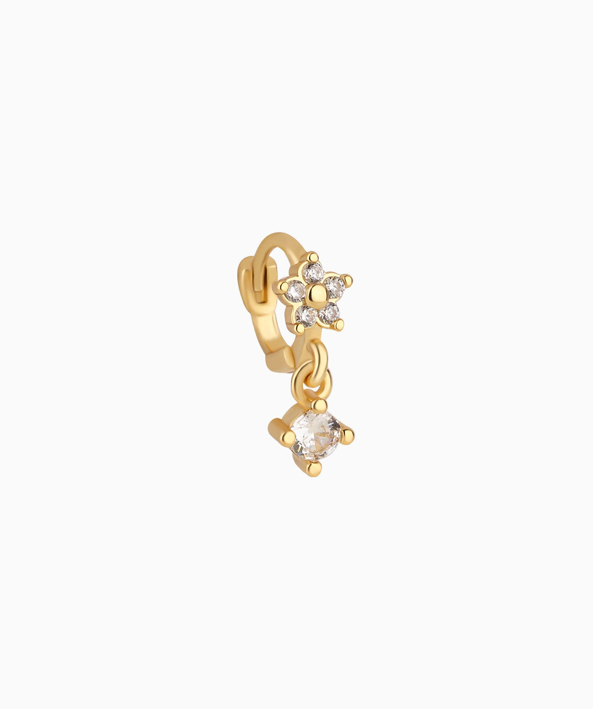 Petite Flower Helix Hoop - OumoJewelry