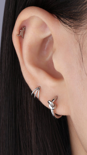 Three Layer Clicker Hoop - OumoJewelry