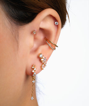 Twilight Curve Clicker Hoop - OumoJewelry