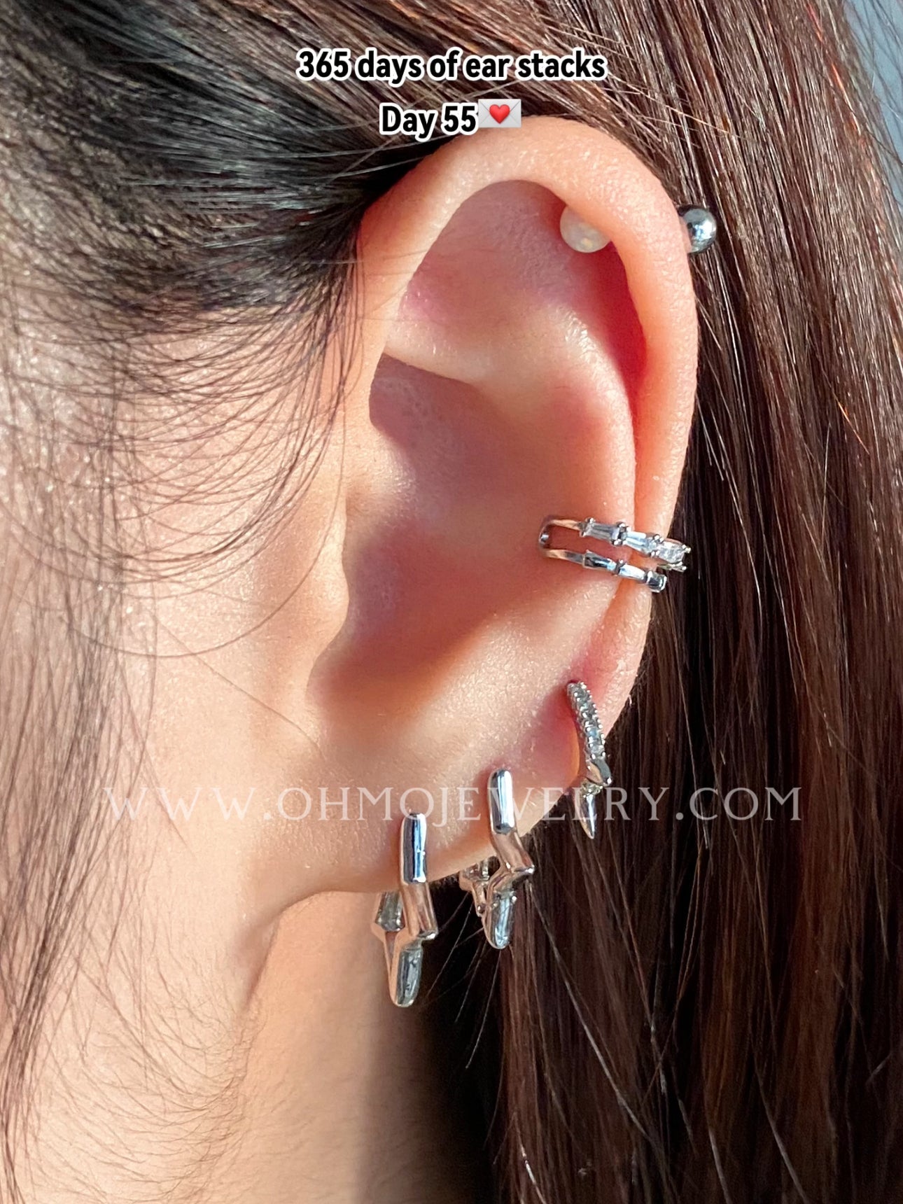 Star Helix Hoop - OumoJewelry