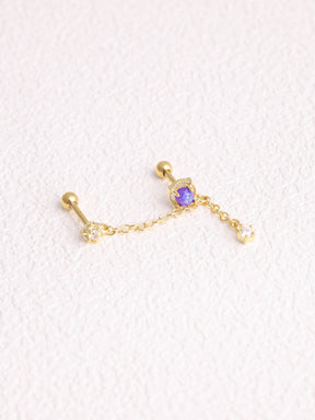 Mystery Opal Chain Earring - OumoJewelry