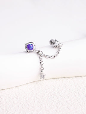 Mystery Opal Chain Earring - OumoJewelry