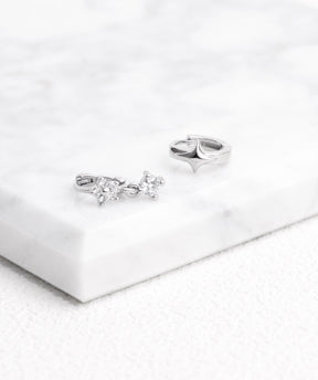 Petite Flower Helix Hoop - OumoJewelry