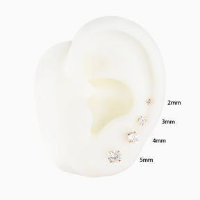 Basic Round Gemstone Stud - OhmoJewelry